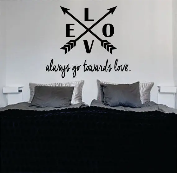 Arrows Love Version 2 Always Go Towards Love Decal Sticker Wall Vinyl Decor Art 1