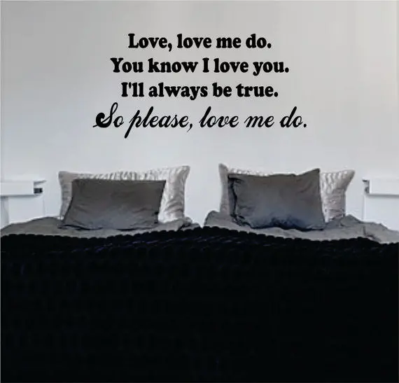 Love Me Do John Lennon The Beatles Quote Design Sports Decal Sticker Wall Vinyl 1