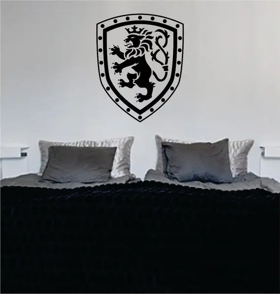 Lion Shield Design Animal Decal Sticker Wall Vinyl Decor Art 1