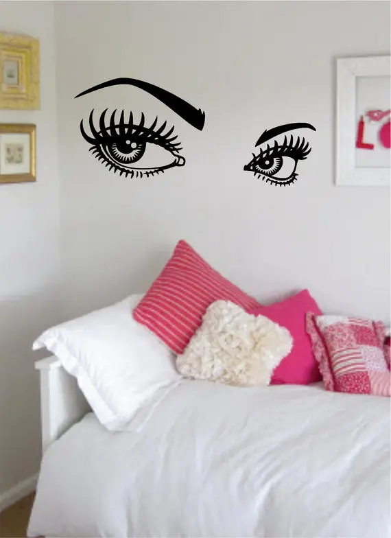 Girls Eyes And Eyebrows Version 2 Beautiful Design Decal Sticker Wall Vinyl Decor Art 1