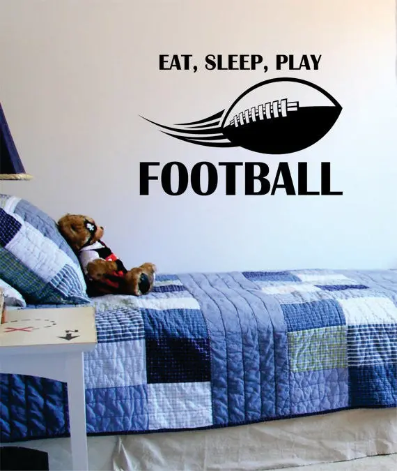 Eat Sleep Play Football Version 2  Sports Decal Sticker Wall Vinyl 1
