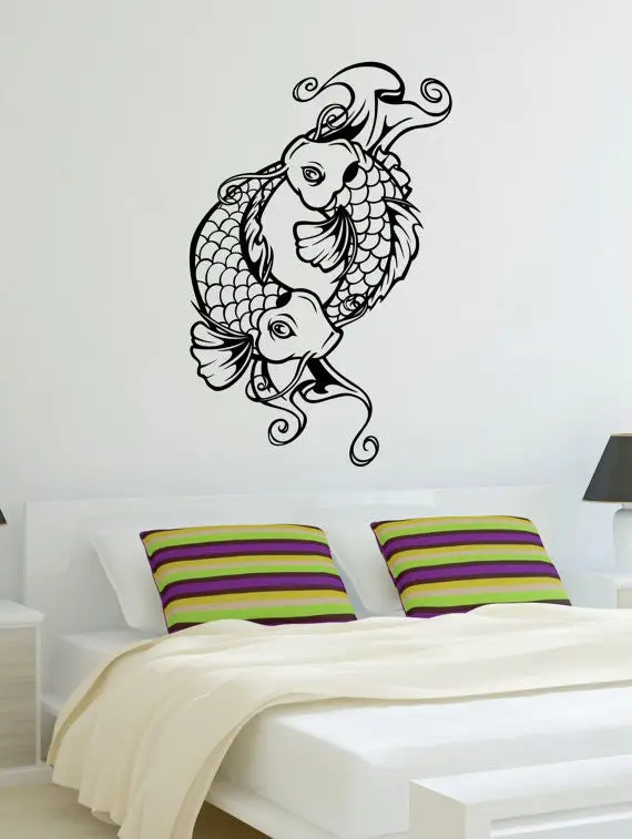 Koi Fish Version 2 Design Animal Decal Sticker Wall Vinyl Decor Art 1