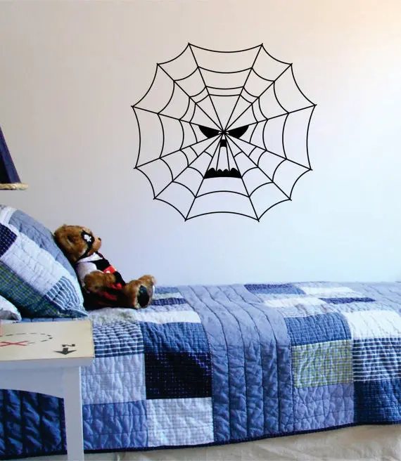 Spiderweb Skull Art Decal Sticker Wall Vinyl 1