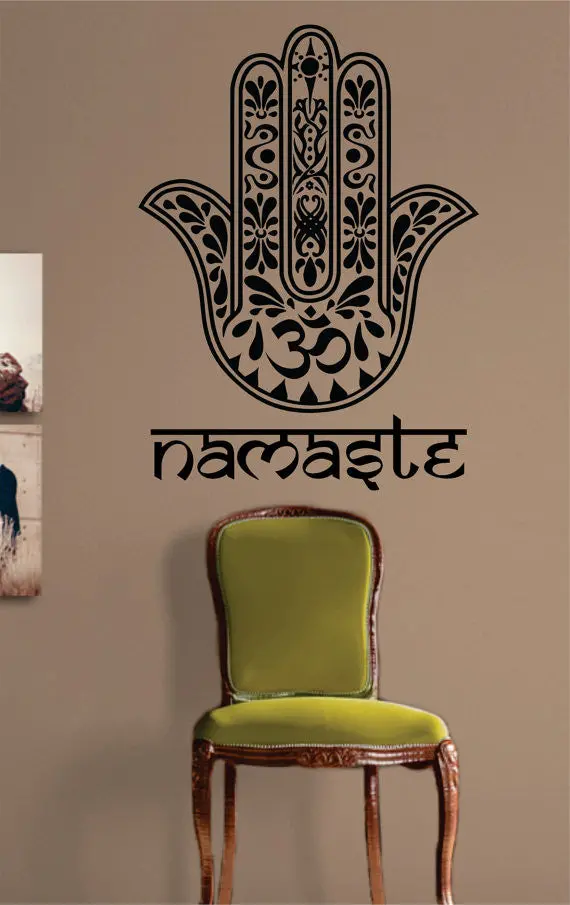 Namaste Hamsa Hand Version 1 Decal Sticker Wall Vinyl 1
