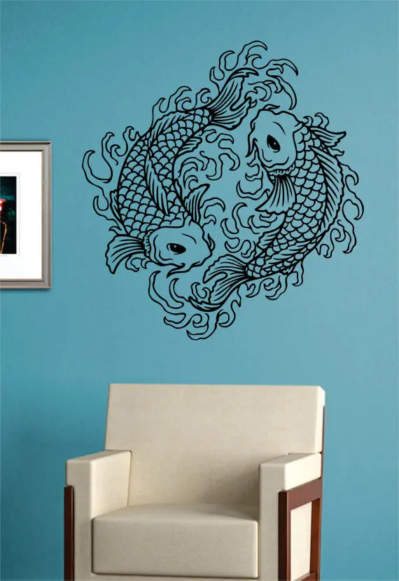 Koi Fish Version 5 Design Animal Decal Sticker Wall Vinyl Decor Art 1
