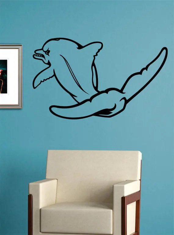 Dolphin Version 3 Design Animal Decal Sticker Wall Vinyl Decor Art 1