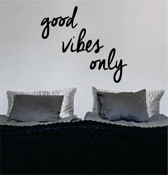 Good Vibes Only Version 3 Design Quote Decal Sticker Wall Vinyl 1