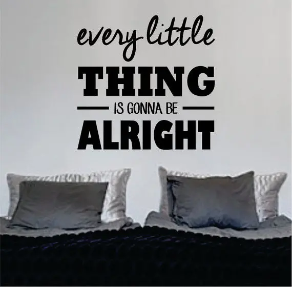 Bob Marley Every Little Thing Version 3 Decal Quote Sticker Wall Vinyl Art Decor 1