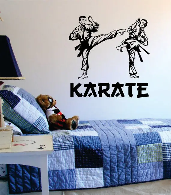 Karate Fighters Design Sports Decal Sticker Wall Vinyl Art Decor Home 1