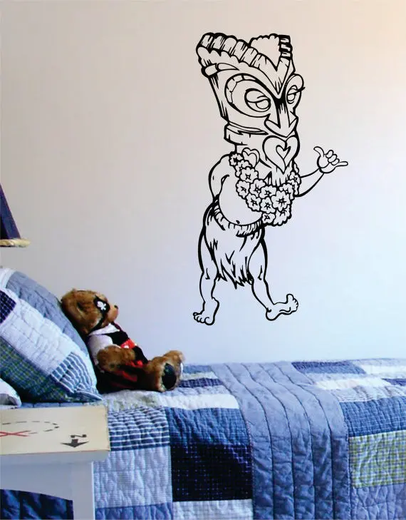 Tiki Version 2 Hawaiian Design Decal Sticker Wall Vinyl Decor Art 1