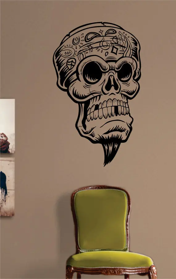 Vato Skull Art Decal Sticker Wall Vinyl 1