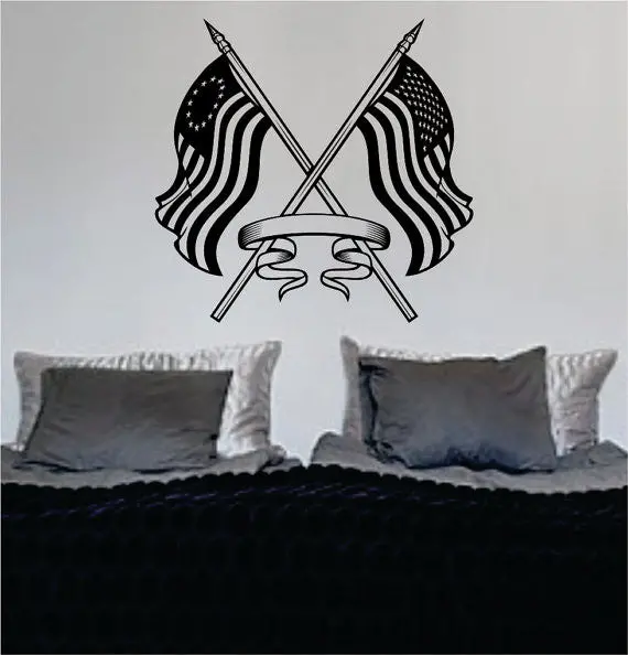 American Flags Usa Design Decal Sticker Wall Vinyl Decor Art 1