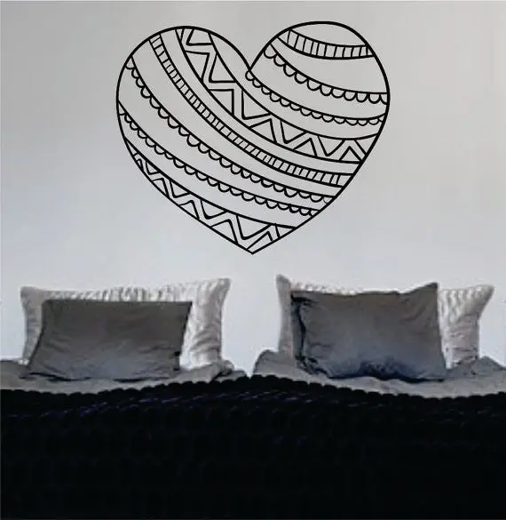 Heart Design Decal Sticker Wall Vinyl Decor Art 1