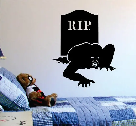 Zombie Crawing Out Of Grave Design Decal Sticker Wall Vinyl Art Home Room Decor 1