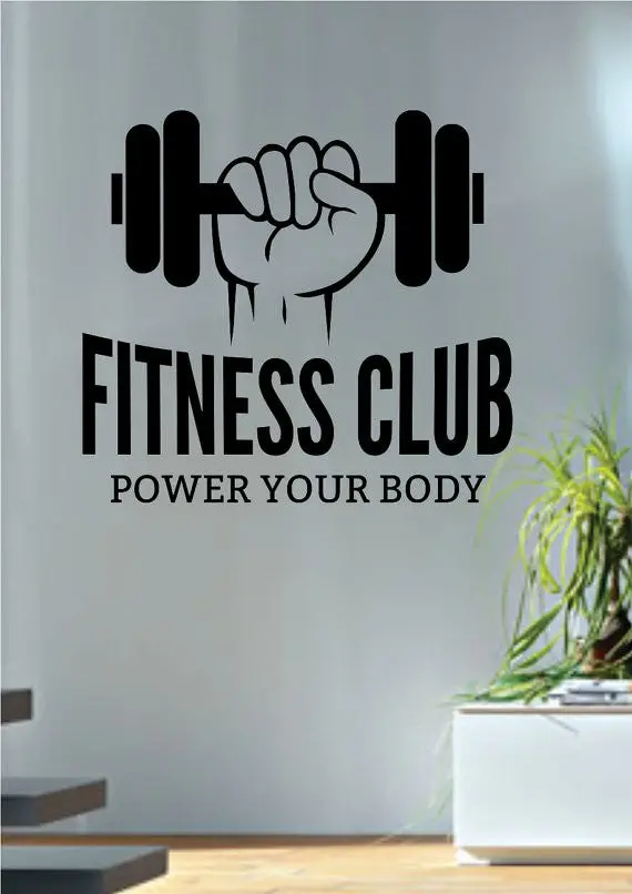 Fitness Club Gym Design Decal Sticker Wall Vinyl Art Home Room Decor 1