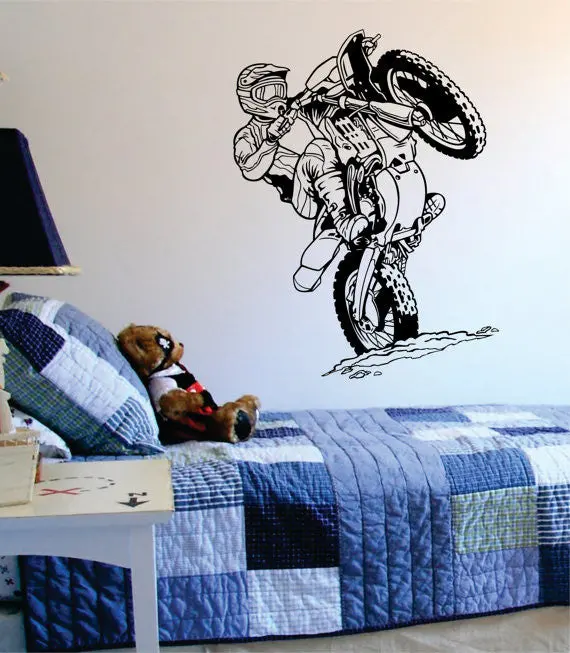 Dirtbiker Version 6 Motocross Design Sports Decal Sticker Wall Vinyl 1