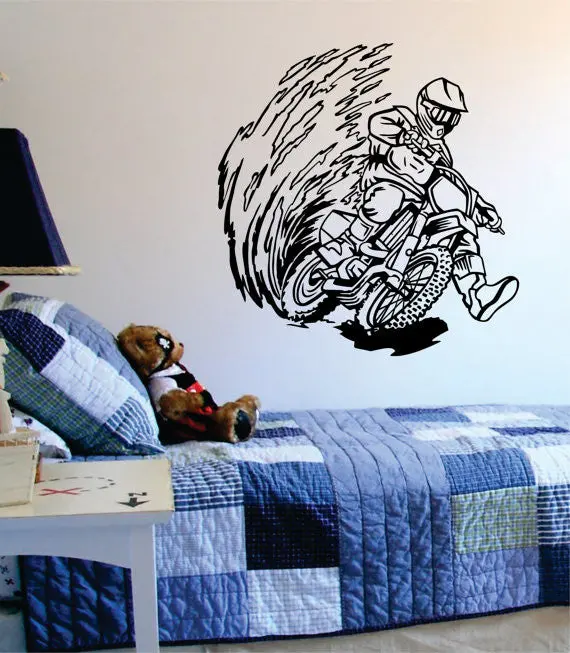 Dirtbiker Version 7 Motocross Design Sports Decal Sticker Wall Vinyl 1