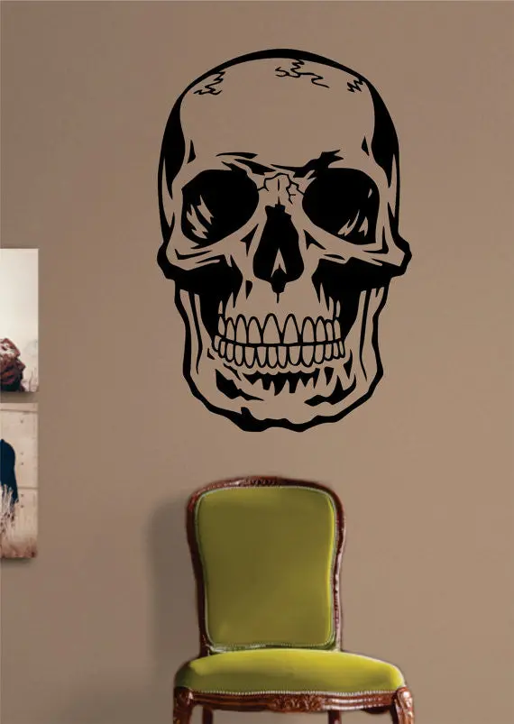 Realistic Skull Art Version 2 Art Decal Sticker Wall Vinyl 1