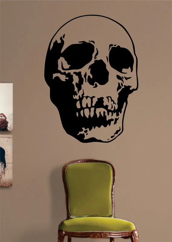 Realistic Skull Art Version 3 Art Decal Sticker Wall Vinyl 1