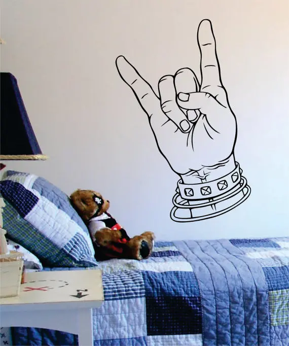 Rock On Music Art Decal Sticker Wall Vinyl 1
