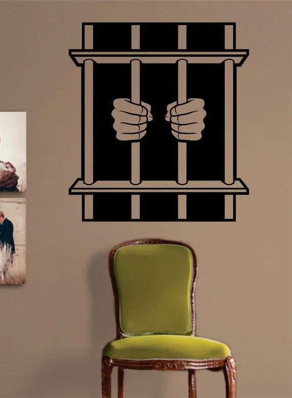 Prisoner Jail Design Funny Decal Sticker Wall Vinyl Decor Art 1