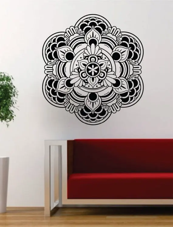 Mandala Version 5 Namaste Om Yoga Beautiful Design Decal Sticker Wall Vinyl Decor Art 1