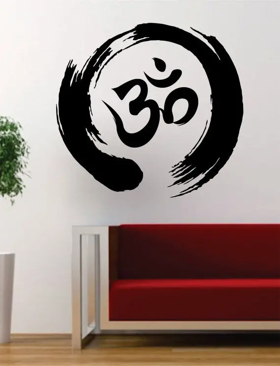 Zen Circle Om Decal Sticker Wall Vinyl 1