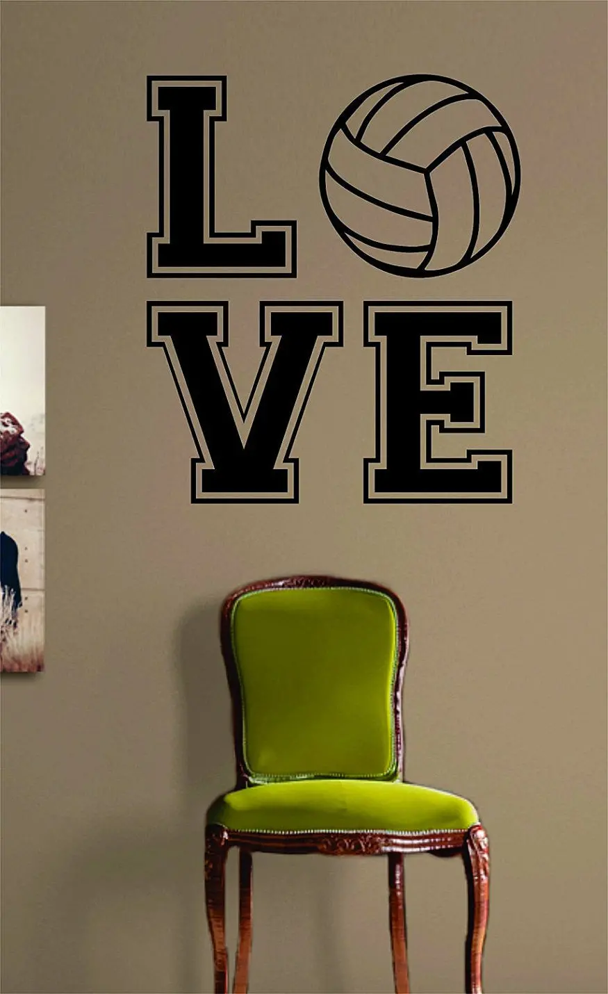Volleyball Love V2 Quote Design Sports Decal Sticker Wall Vinyl Room Decor Decoration 1