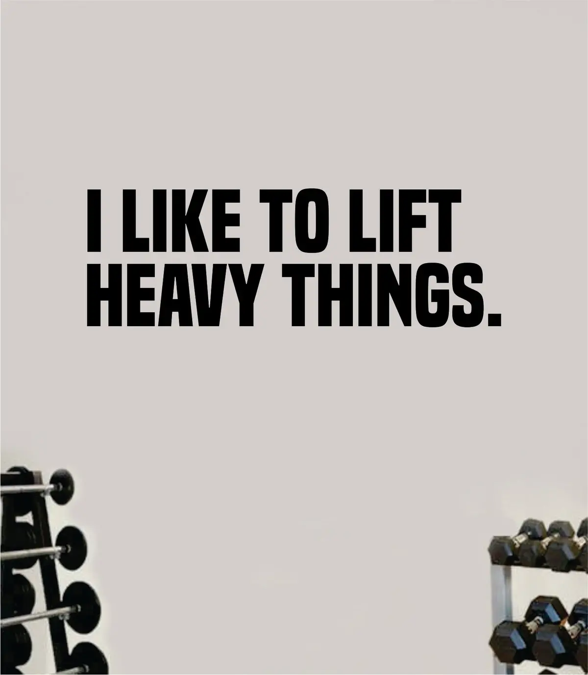 I Like To Lift Heavy Things Fitness Gym Wall Decal Home Decor Bedroom Room Vinyl Sticker Art Teen Work Out Quote Beast Strong Inspirational Motivational Health School 1