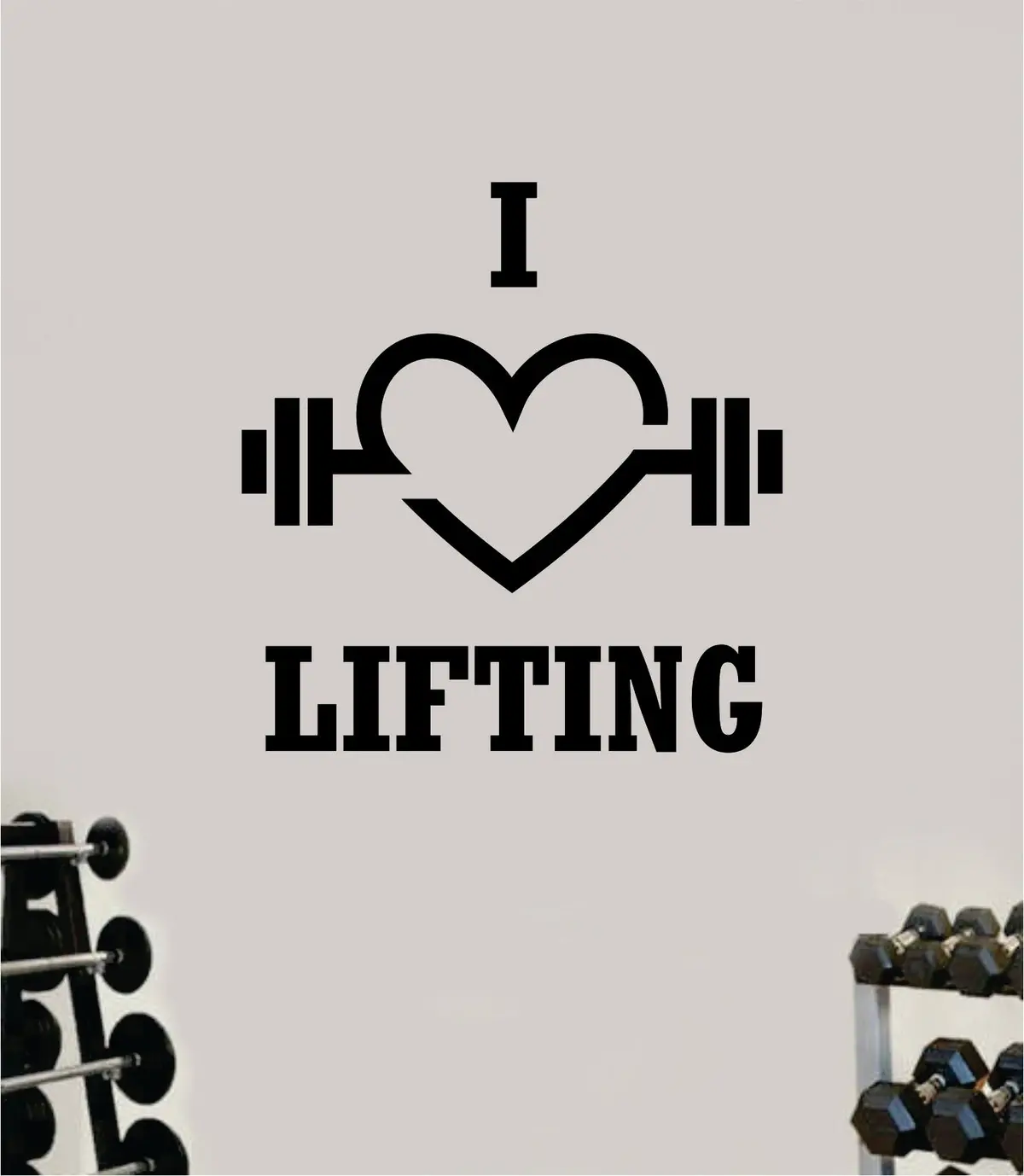 I Love Lifting Fitness Gym Wall Decal Home Decor Bedroom Room Vinyl Sticker Art Teen Work Out Quote Beast Lift Strong Inspirational Motivational Health School 1