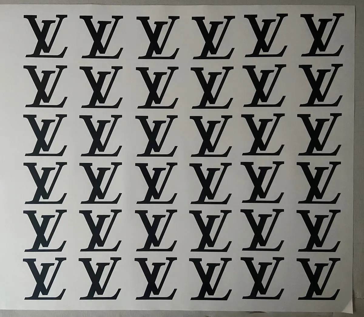 Louis Vuitton Logo Pattern Wall Decal Home Decor Bedroom Room Vinyl Sticker Art Quote Designer Brand Luxury Girls Cute Expensive Lv 3