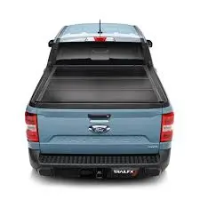 Trailfx Hard Tri-Fold Tonneau Cover For Pickup Trucks - Fits 2004-14 F-150, 2007-08 Mark Lt (Black Aluminum) 1