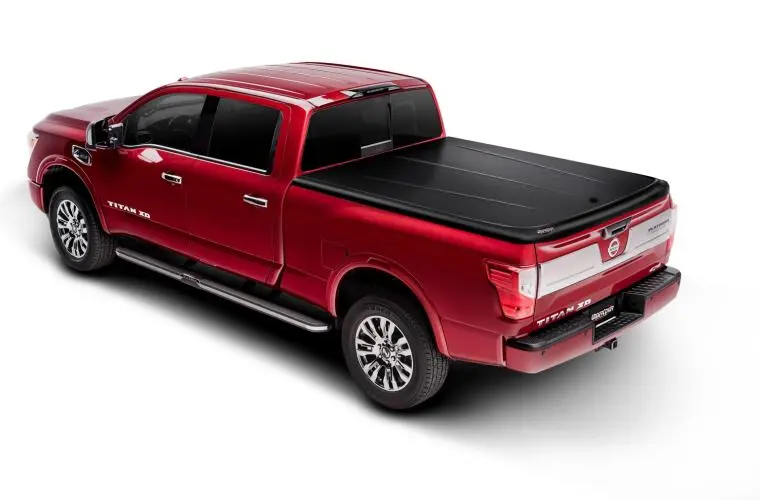 Undercover Se Hard Tilt-Up Tonneau Cover 5'7" Fits 2016-23 Nissan Titan - Black Textured 1