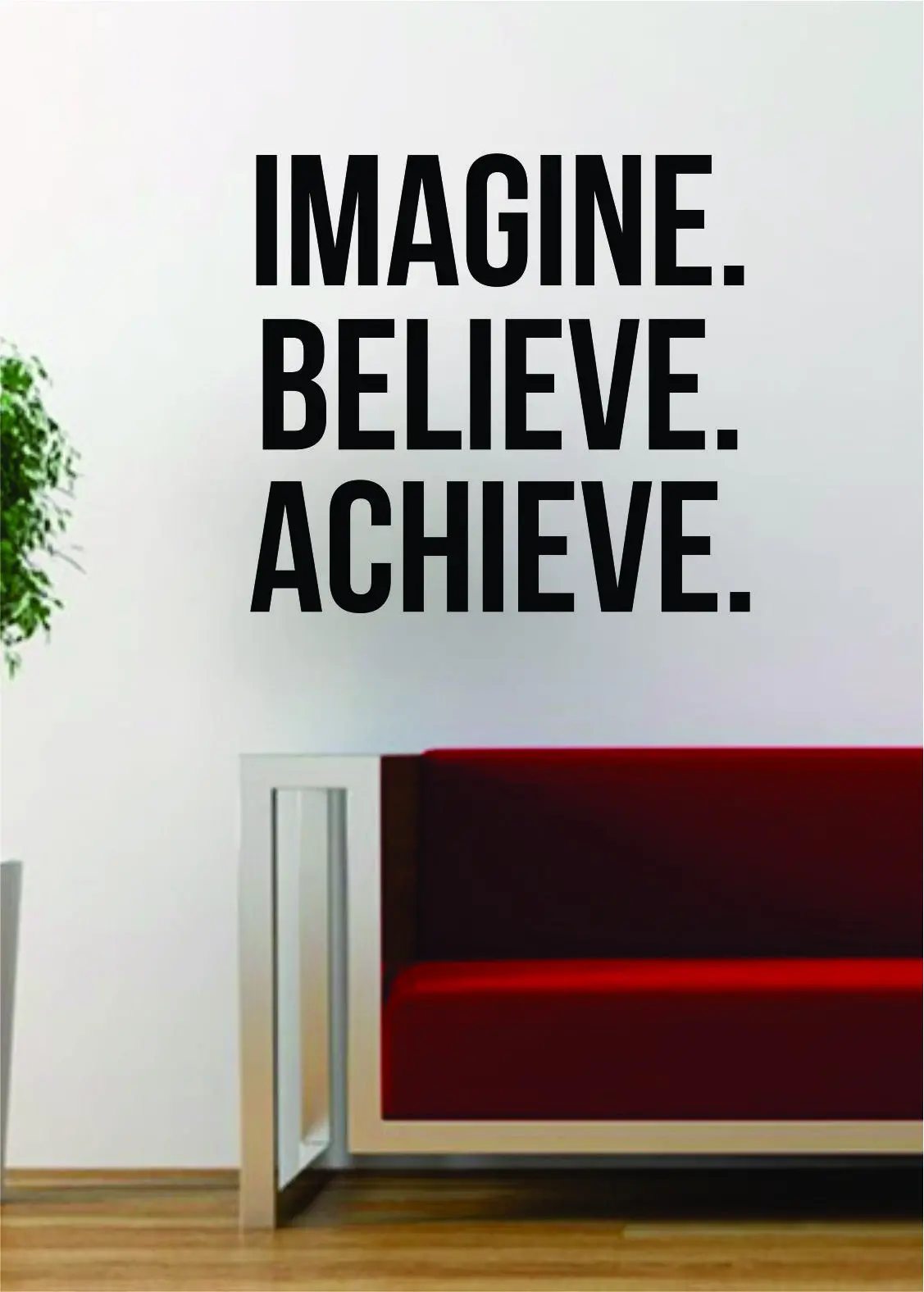 Imagine Believe Achieve Quote Design Decal Sticker Wall Vinyl Art Words Decor Inspirational 1