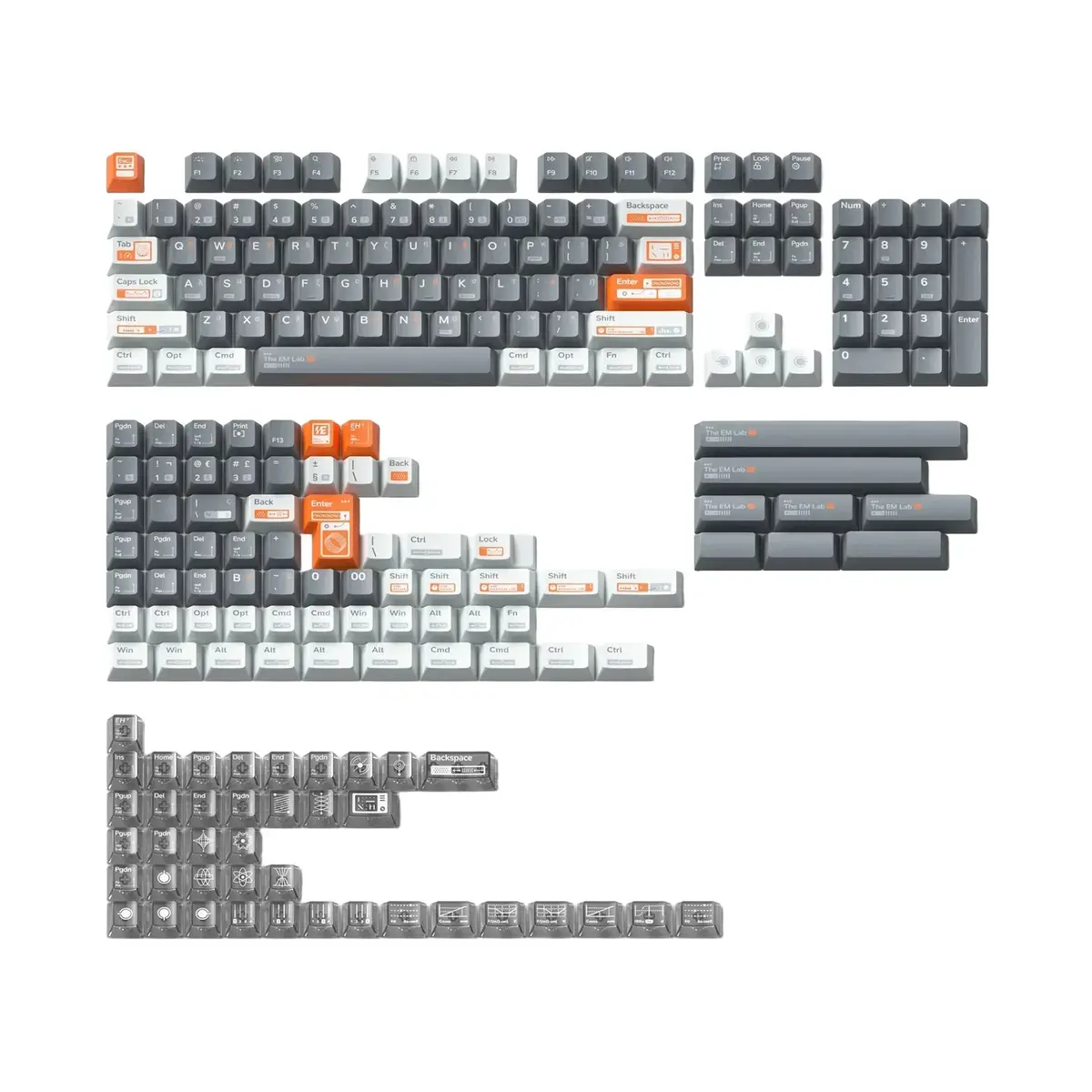 Nuphy - The Em Lab Cherry Profile Dye-Sub Pbt Keycaps - Keycapy Pbt Cherry Profile The Em Lab 1