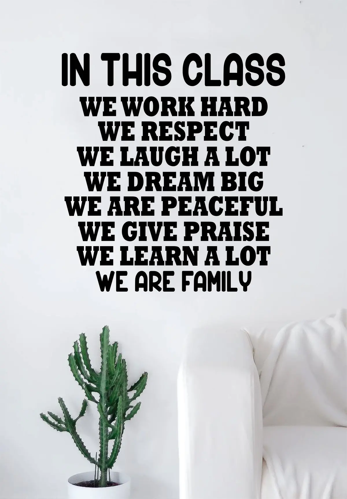 In This Class Quote Decal Sticker Wall Vinyl Decor Art Living Room Bedroom Teacher Class Classroom Students Education Science 1