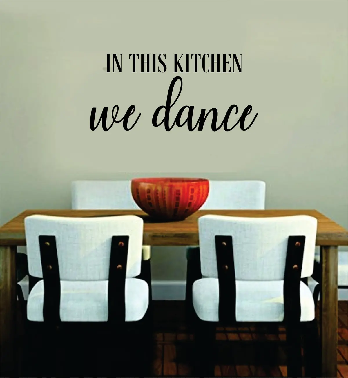 In This Kitchen We Dance Quote Wall Decal Sticker Bedroom Room Art Vinyl Inspirational Funny Family Cook 1