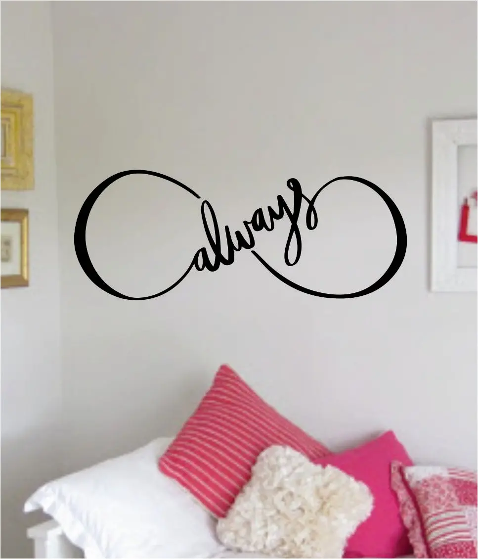 Infinity Always Wall Decal Sticker Bedroom Room Art Vinyl Home Decor Teen Kids Infinite Love Nursery Tattoo 1