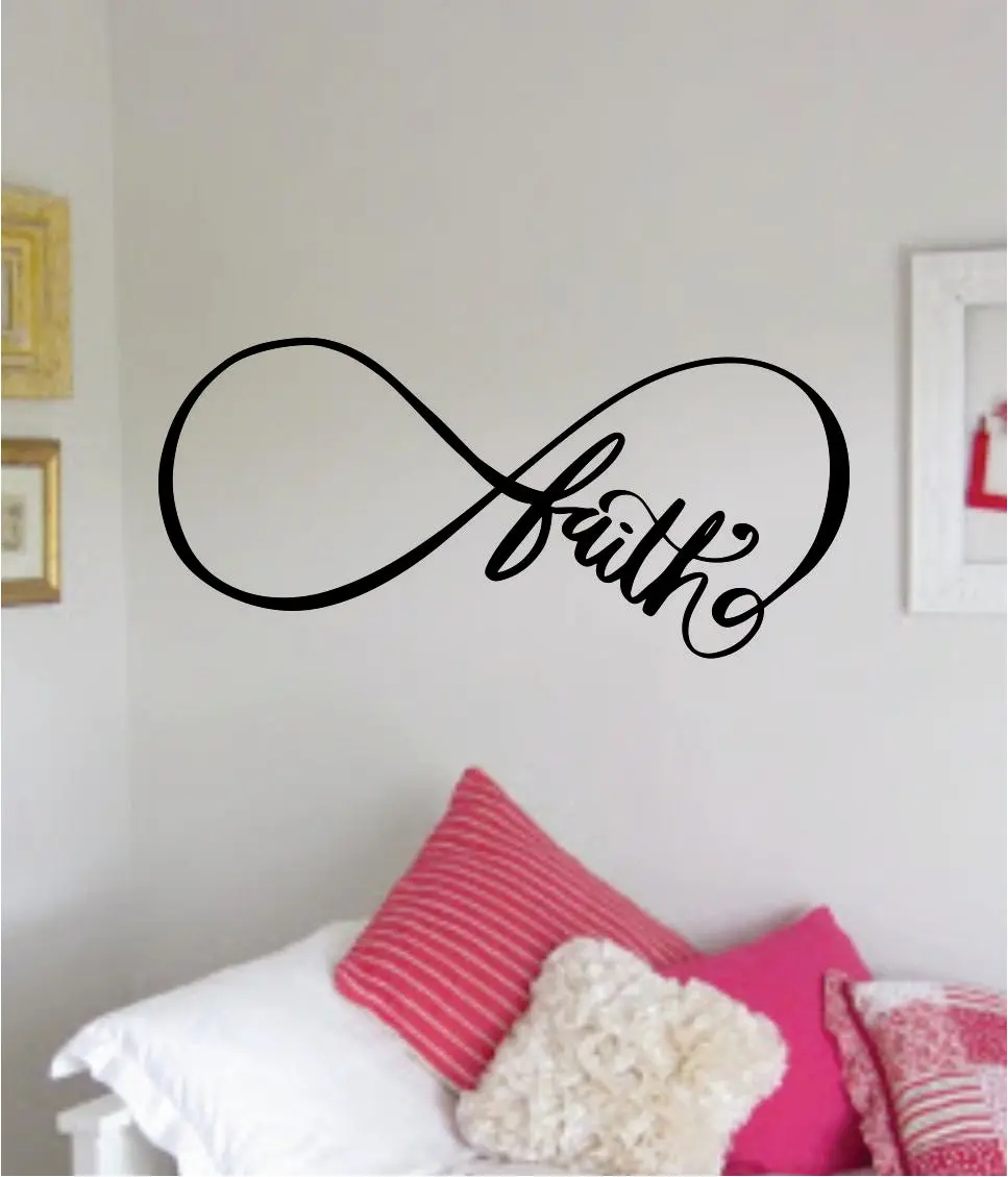 Infinity Faith Wall Decal Sticker Bedroom Room Art Vinyl Home Decor Teen Kids Infinite Nursery Tattoo Love Religious 1