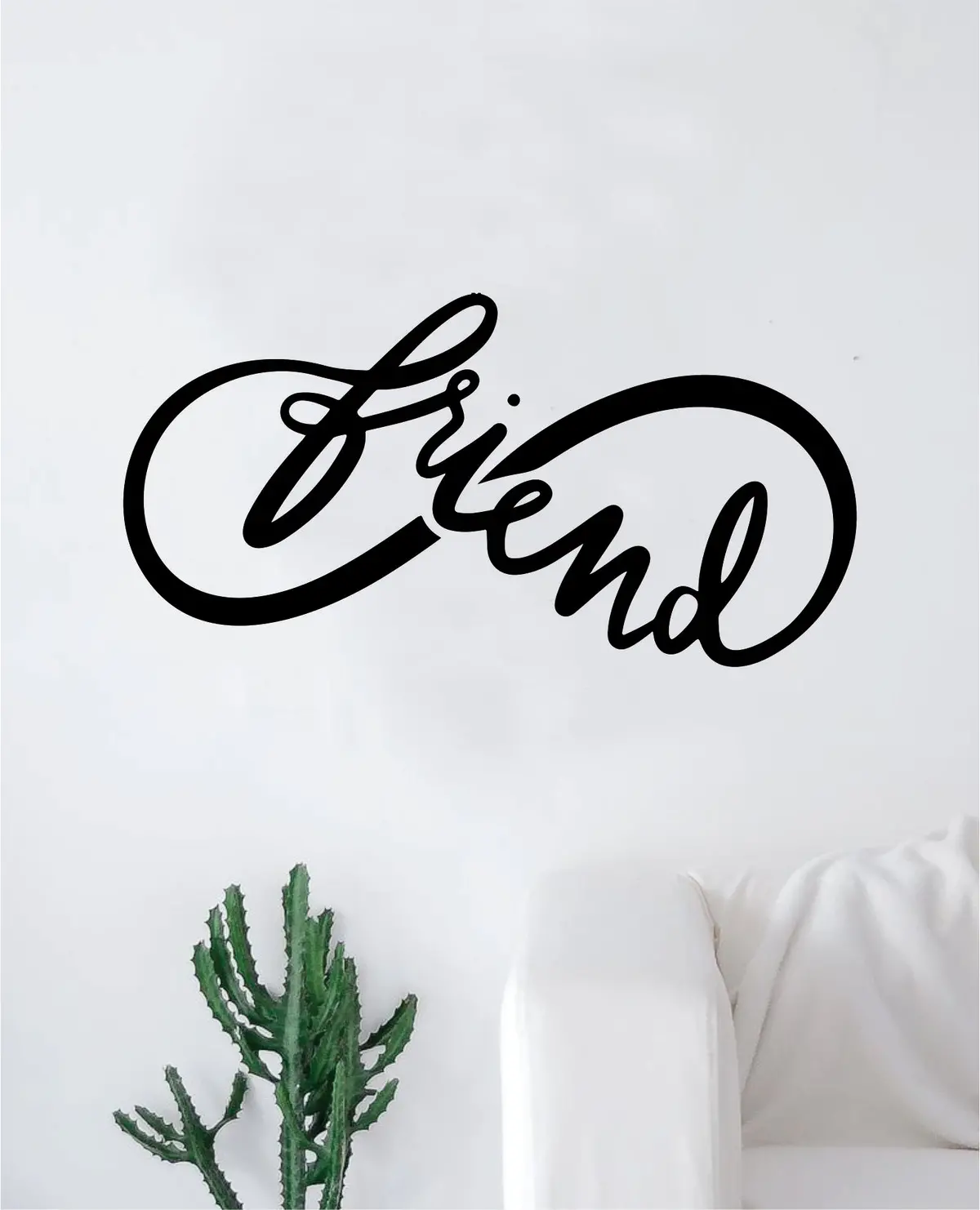 Infinity Friend Wall Decal Sticker Bedroom Room Art Vinyl Home Decor Teen Kids Infinite Love Nursery Tattoo Forever 1