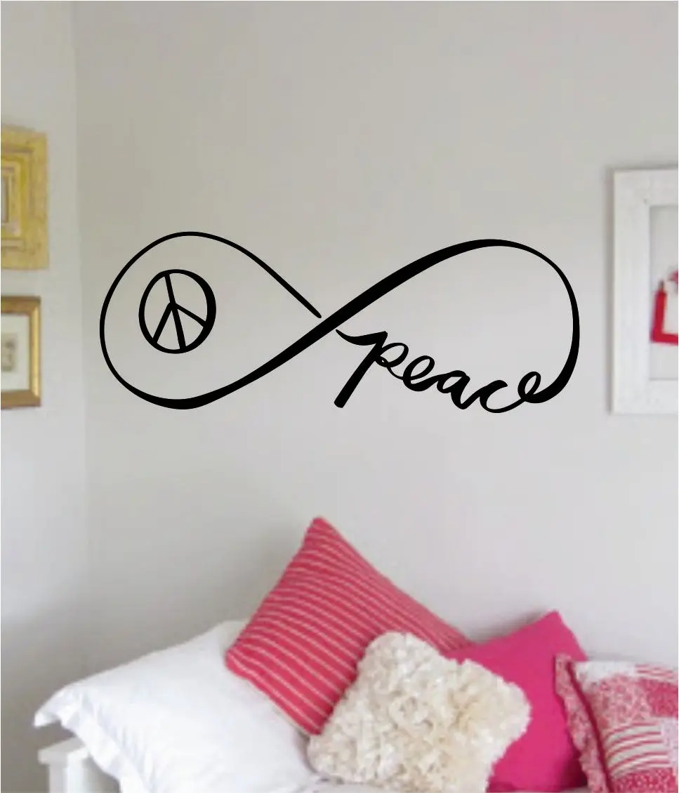 Infinity Peace Wall Decal Sticker Bedroom Room Art Vinyl Home Decor Teen Kids Infinite Nursery Tattoo Love 1