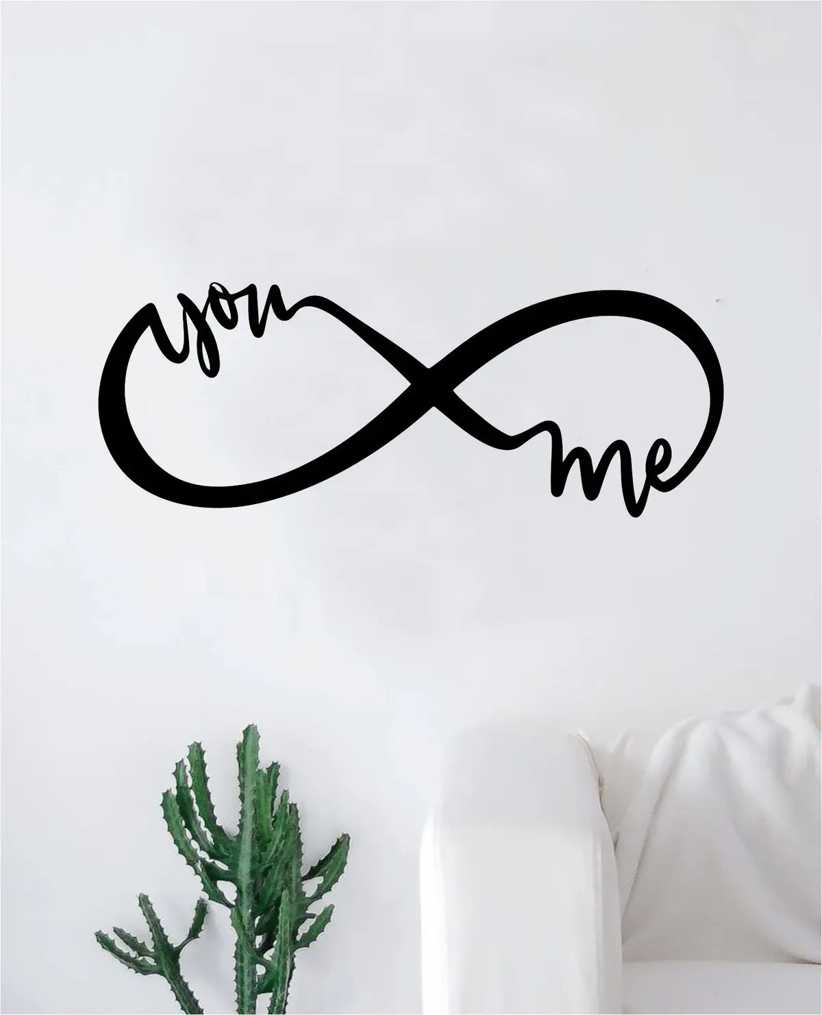 Infinity You And Me Wall Decal Sticker Bedroom Room Art Vinyl Home Decor Teen Kids Infinite Love Nursery Tattoo 1