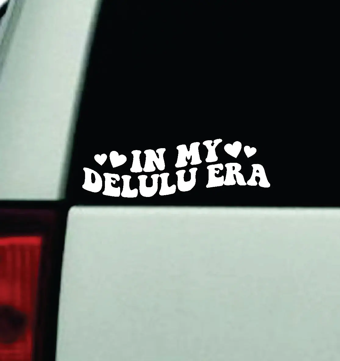 In My Delulu Era Car Decal Truck Window Windshield Mirror Jdm Bumper Sticker Vinyl Quote Girls Funny Groovy Trendy 1