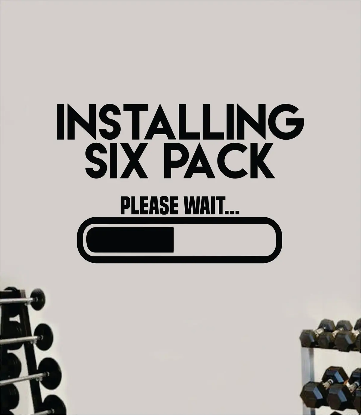 Installing Six Pack Decal Sticker Wall Vinyl Art Wall Bedroom Room Home Decor Inspirational Motivational Teen Sports Gym Fitness Health Beast 1