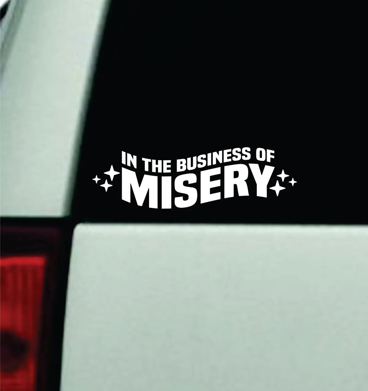 In The Business Of Misery Car Decal Truck Mirror Window Windshield Jdm Bumper Sticker Vinyl Quote Men Girls Emo Music Paramore Lyrics 1