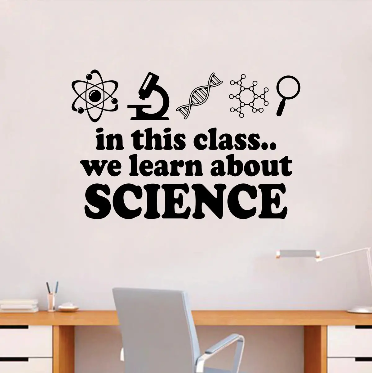 In This Class Science Wall Decal Sticker Vinyl Art Home Room Decor Teacher School Scientist Chemistry Classroom Lab Class 1