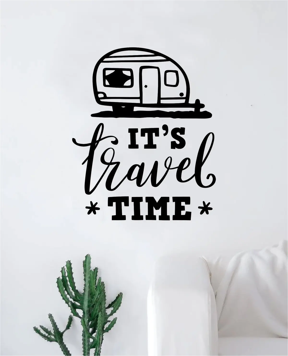 It's Travel Time V2 Decal Sticker Wall Vinyl Art Wall Bedroom Room Home Decor Inspirational Teen Nursery Adventure 1