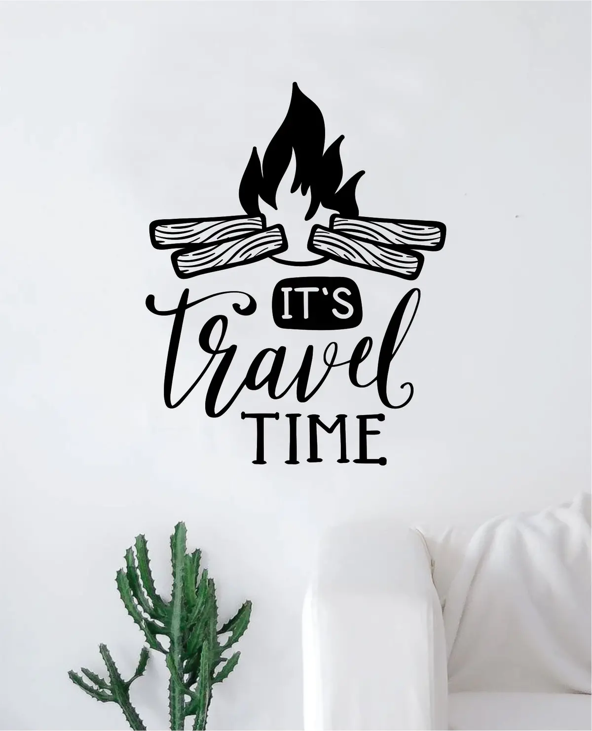 It's Travel Time Decal Sticker Wall Vinyl Art Wall Bedroom Room Home Decor Inspirational Teen Nursery Adventure 1