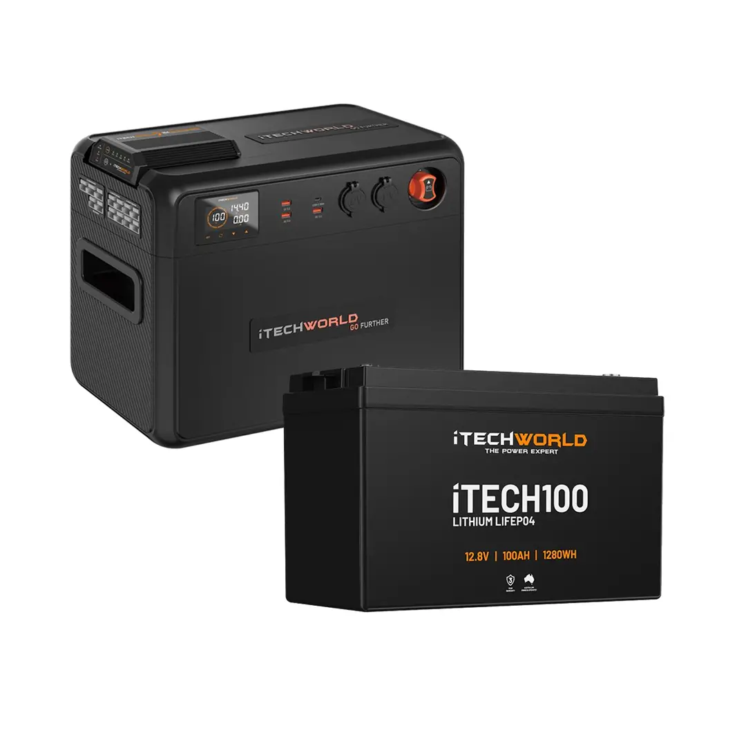 Itechworld | Premium Dual Battery System | 100Ah Lithium Lifepo4 With 25A Dcdc Charger 1