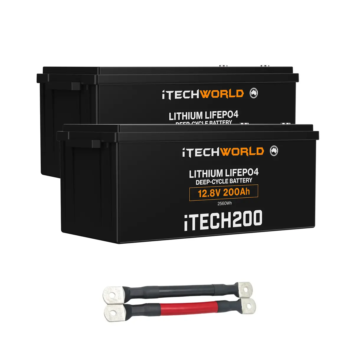 Itechworld | 400Ah Lithium Lifepo4 Battery Bundle | 2×200Ah Deep Cycle With 000Awg Parallel Cables 1